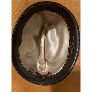 Georgetown Vintage Suede Cowboy Hat Tan Brown Cattleman Tejana Size 6 7/8 Small thumbnail 4