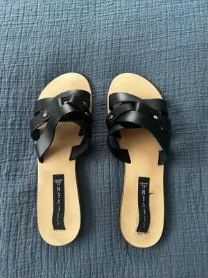 Black Steve Madden Sandals Leather thumbnail 2