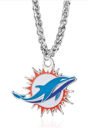 NFL Miami Dolphins Primary Team Logo Necklace thumbnail 1