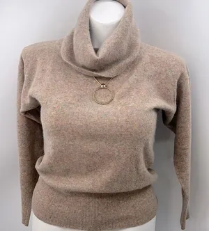 Jeane Pierre long sleeve lambswool angora rabbit turtleneck sweater thumbnail 1