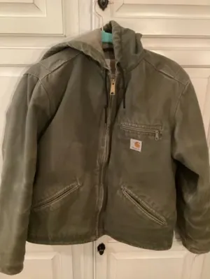 Carhartt Womens Sierra Jacket Sz M Sherpa Lining Olive Moss Vintage thumbnail 1