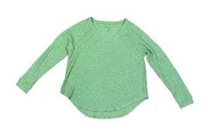 American Eagle Soft & Sexy Plush‎ Green V-Neck Long Sleeve Top Comfy Casual thumbnail 1