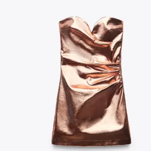 Zara Nwt Mettalic Gold Jumpsuit Medium Bloggers Fave thumbnail 4