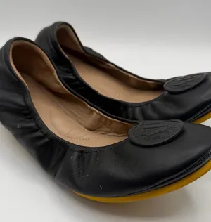 April Parker Perfect Flat Womens 8 Black Leather Ballet Flats Comfort Shoes thumbnail 1