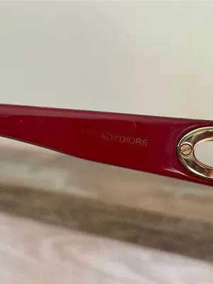Vintage Christian Dior My Lady Dior 6 Sunglasses Havana Tortoise Red Cannage thumbnail 3