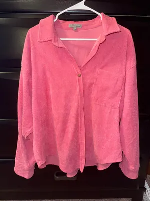 Lane 201 Pink Corduroy Button Up thumbnail 1