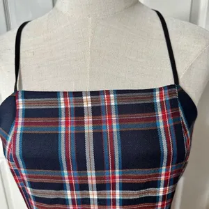 Urban Outfitters blue and red plaid mini dress thumbnail 3