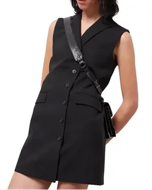 The Kooples Black Mini Sleeveless Blazer Dress(Size Small) thumbnail 1