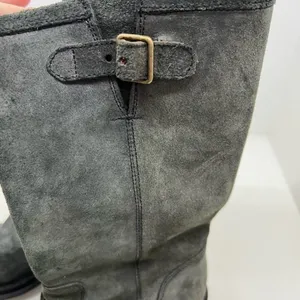 Fiorentini + Baker Mike moto Boot green pull on adjusable buckles sz 36.5 US 6.5 thumbnail 4