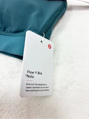lululemon athletica Flow Y Bra in Deep Teal Size 12 NEW thumbnail 6
