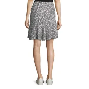 ALC Frank Womens Farrow Silk Floral Flounce Skirt Size 2 Black‎ White Feminine Fairy thumbnail 2