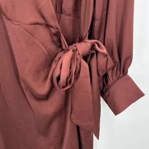 Never Fully Dressed Coco Wrap Dress Curve Brown Long‎ Sleeve Midi NWT Size US 18 thumbnail 5