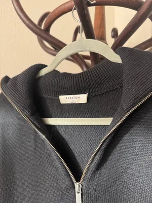 Aritzia Babaton 100% Wool Heavy Half Zip Sweater  thumbnail 3