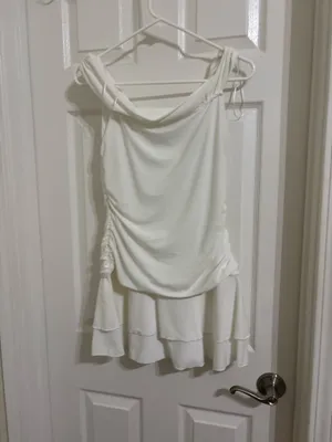 FashioNova White mini dress size large thumbnail 2