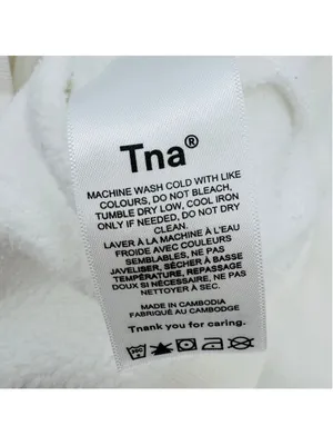 Aritzia Women's Tna White Terry Fleece Boyfriend Boxy Zip Hoodie XS thumbnail 8