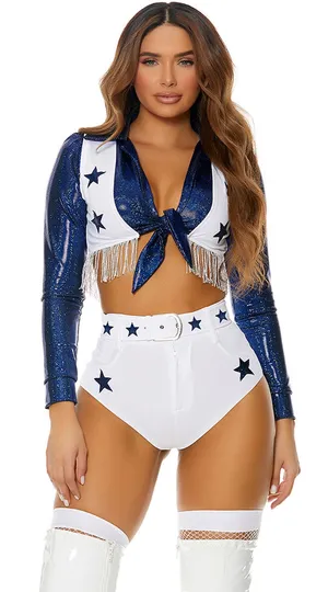 NEW Forplay Dallas Cowboys Cheerleader Costume Size Small Medium thumbnail 1