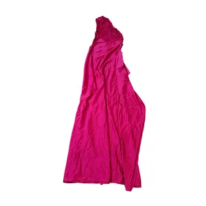 NWT OYS Small Rose Red‎ Pink Wedding Prom One Shoulder Satin Ruched Bodycon Maxi thumbnail 5