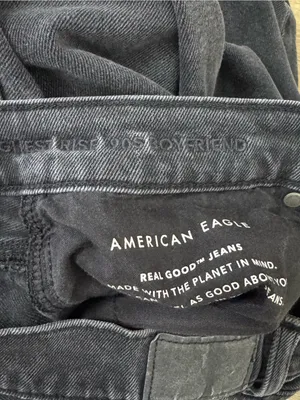 American Eagle Black Highest Rise 90’s Boyfriends Jeans thumbnail 5