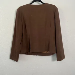 Brown Vegan Suede Jacket 14WP Goblincore Forest Fairy Cottagecore Western Boho thumbnail 2