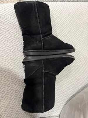Bearpaw Black Suede Sheepskin/Wool Lined Winter Ladies 8 Boots thumbnail 8