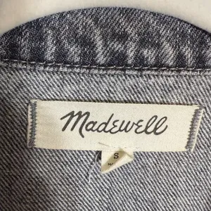 Madewell Denim Patch Pocket Trucker Jacket in Noll Wash Gray Small thumbnail 6