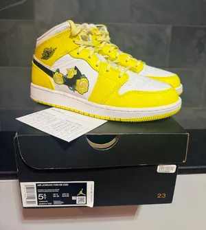 Yellow Floral Nikes thumbnail 1