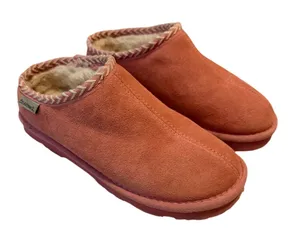 Bearpaw Tabitha Shell Pink Suede Wool Blend Slippers Clogs Women's Size 7 thumbnail 1