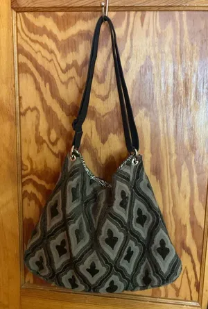 Lexi Winn Tapestry n Velvet Hobo Bag thumbnail 1