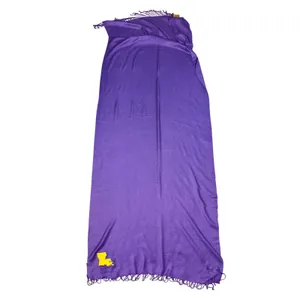 Olly Oxen Louisiana Scarf Purple Gold Embroidered State Fringe LSU Game Day thumbnail 7