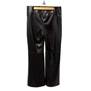 Vince Camuto Faux Leather Metallic Flared Leg‎ Pull On Pants Black Size Large thumbnail 3