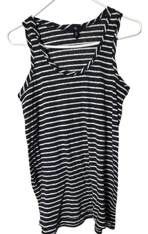 Gap Women's Striped Sleeveless Basic Tee  Sz XS thumbnail 1