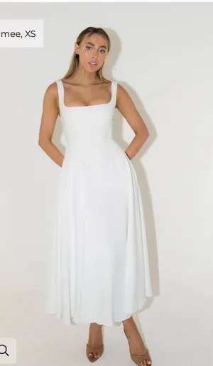 Odd Muse Ultimate Muse High Waist Square Neck Midi Dress thumbnail 2