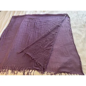 Purple Scarf Shawl Soft Fringe Whimsigoth Indie Boho Festival Travel Y2K thumbnail 2