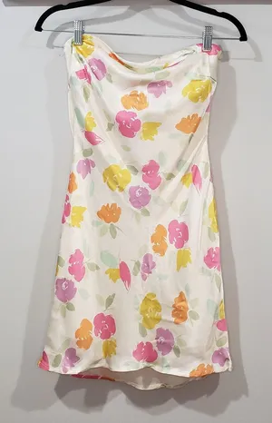 For Love & Lemons Hazel One Shoulder Mini Dress Floral XS NWT thumbnail 1