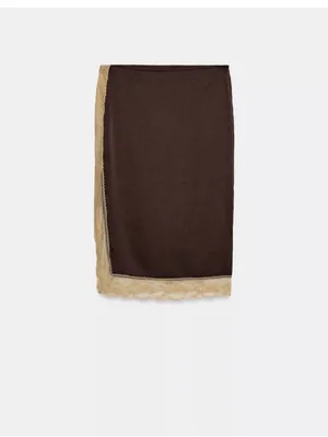 Zara ZW COLLECTION satin lace skirt‎ thumbnail 3