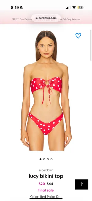 Super down polka dot bikini set thumbnail 3