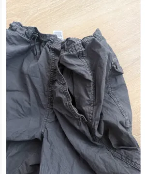 Garage Washed Black Cargo Parachute Joggers thumbnail 4