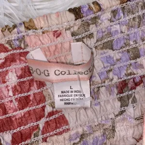 BOG collective floral smocked top size large new with tags thumbnail 6