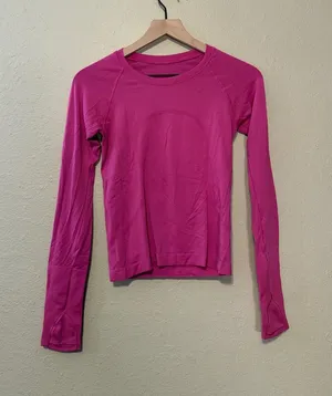 Lululemon swiftly top size 4 bright pink thumbnail 1
