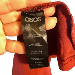 ASOS Maroon Sleeveless Crisscross Opened Back Mini Dress Women Sz 4 thumbnail 10