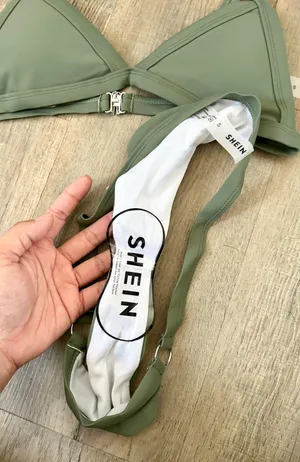 SheIn NEW  olive ring cheeky bikini set size S. thumbnail 3