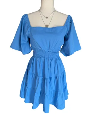 Shy Velvet Cutout Crossover Elastic Waist Casual Party A-Line Mini Dress thumbnail 12