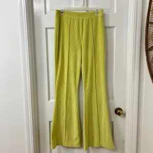 Aerie Grrove On Rib Velour‎ Flare Pant M Long Tall High Rise Retro Y2K Cozy thumbnail 3