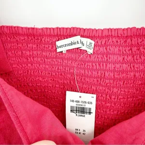 NWT Abercrombie & Fitch Linen Blend Tank Top Women's Size XL Pink Coastal‎ Chic thumbnail 5
