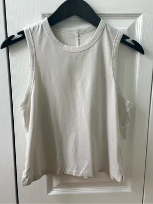 Lululemon Classic-Fit Cotton-Blend Tank in White thumbnail 3