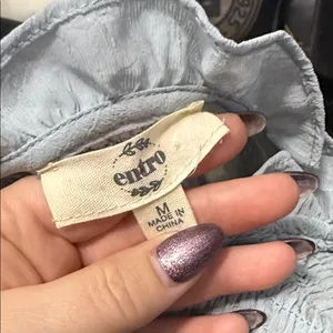 Entro Light Blue Smocked Blouse thumbnail 5