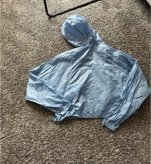 Alo Yoga Light Blue Hooded Windbreaker Jacket thumbnail 4