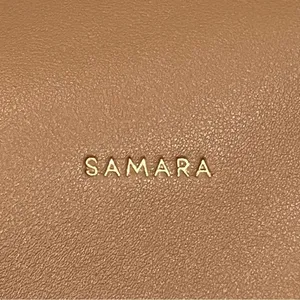 NEW SAMARA Tan Vegan Leather Crossbody Purse Bag thumbnail 3