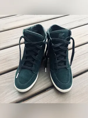 Sorel Black Suede High-Top Wedge Sneaker thumbnail 2