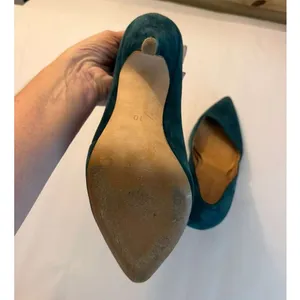 Madewell The Mira‎ Suede Point Toe 4" Heels in Green Size 10 thumbnail 6